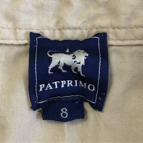 PATPRIMO Women’s Beige 1/2 Button Up Short Sleeve Midi Dress Sz 8 - Picture 10 of 10